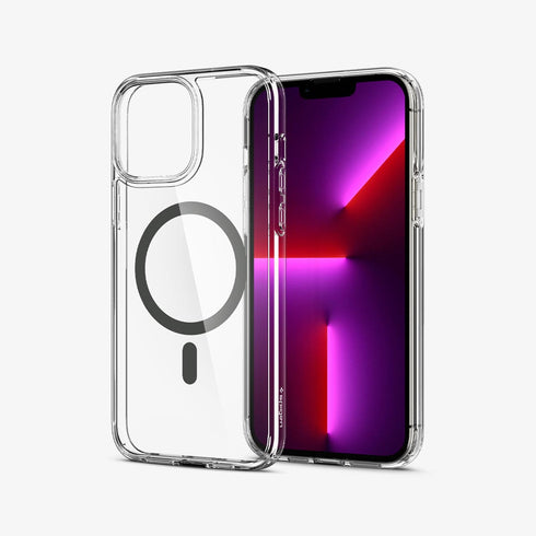 ACS03210 - iPhone 13 Pro Max Case Ultra Hybrid Mag Safe Compatible in white showing the back